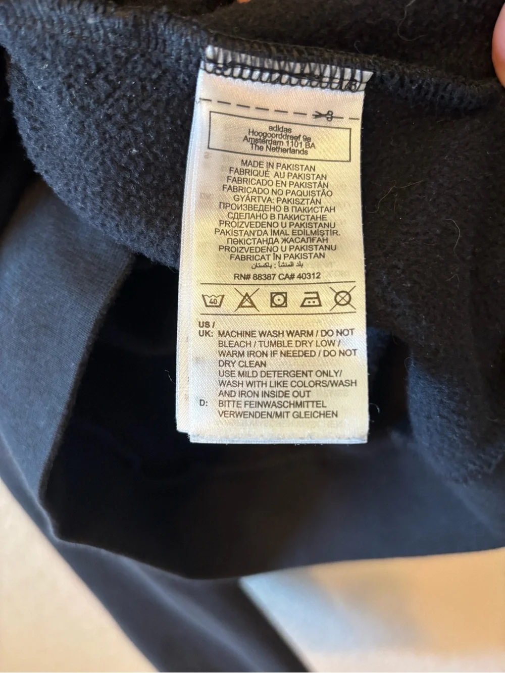 Adidas Men’s Black Logo Hoodie Sweater XL